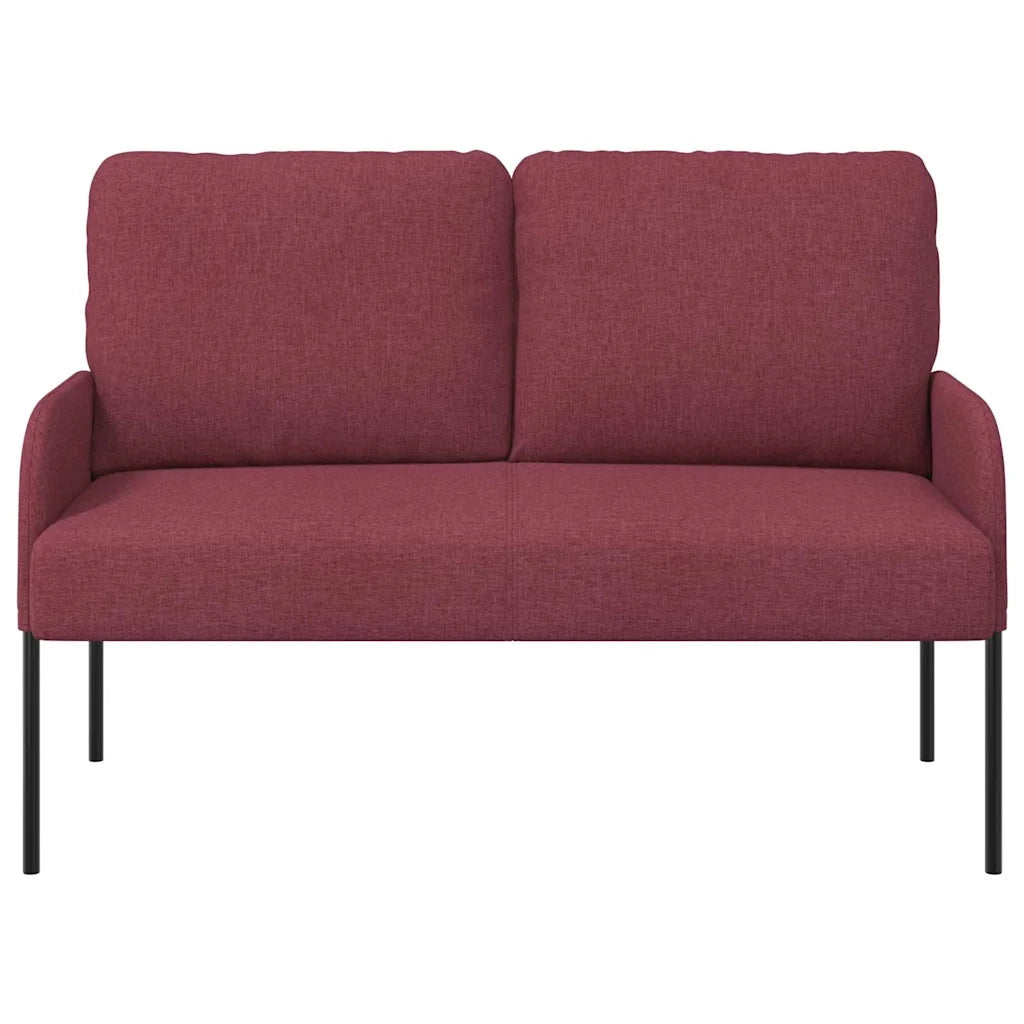 Divano | Divano da soggiorno | Sofa con cuscino 110cm Rosso Vino Legno compensato