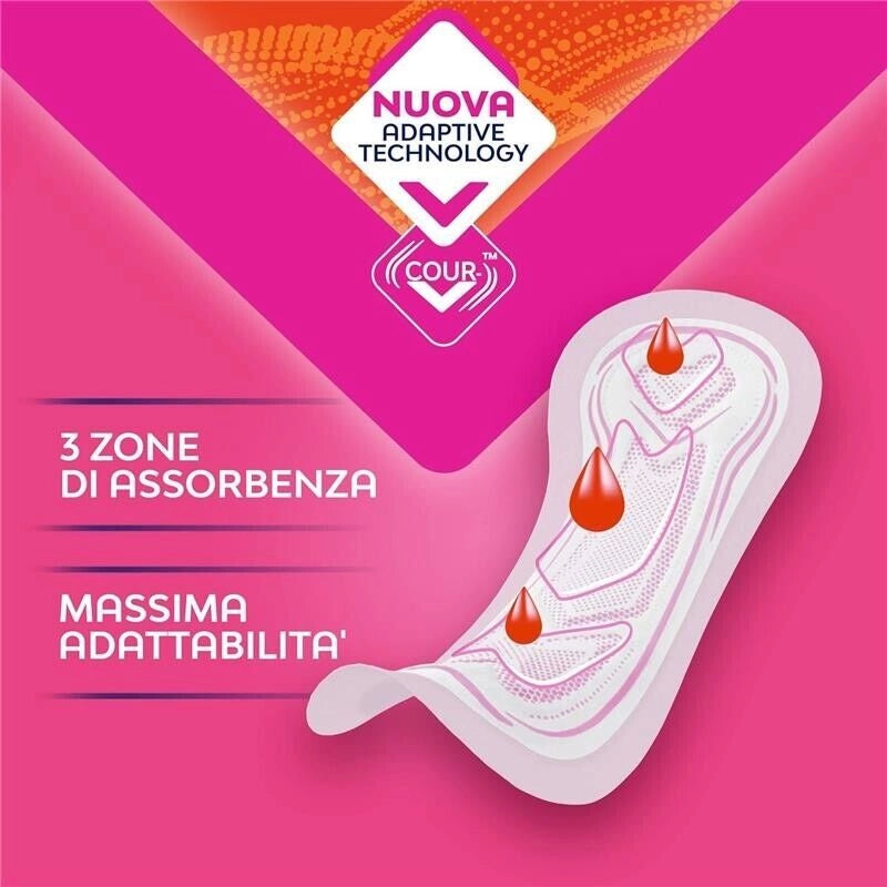 NUVENIA ASSORBENTE NORMAL ULTRA CON ALI GIORNO ASSORBENZA RAPIDA CONFEZIONE DA 14 ASSORBENTI