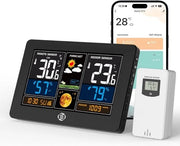 Stazione meteorologica digitale per interni ed esterni - Idrometro - Termometro - Digitale per interni ed esterni - Misuratore di umidità - Versione avanzata