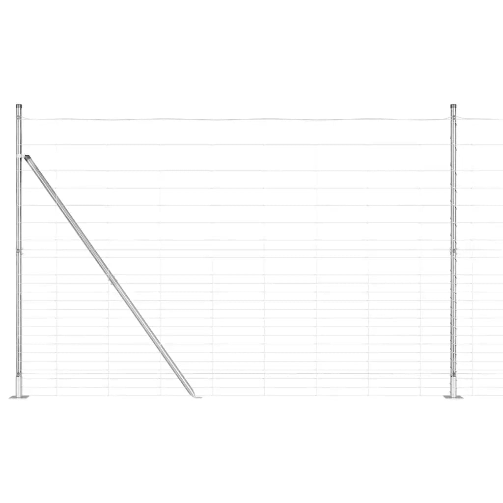 Palo della recinzione Zincato 25 x 1,6 m Acciaio