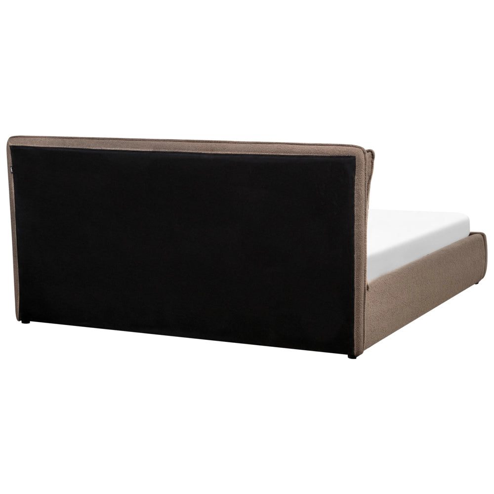 Letto matrimoniale marrone con contenitore 180 x 200 cm camera da letto moderna