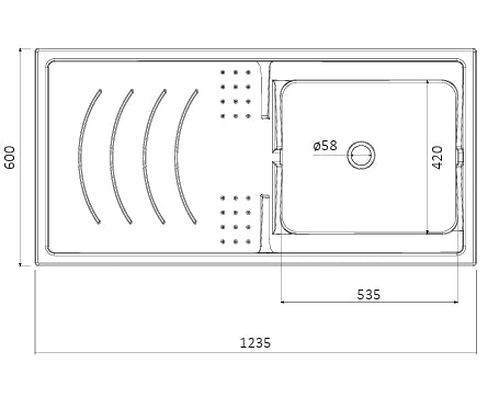 Mobile coprilavatrice con vasca SXBI