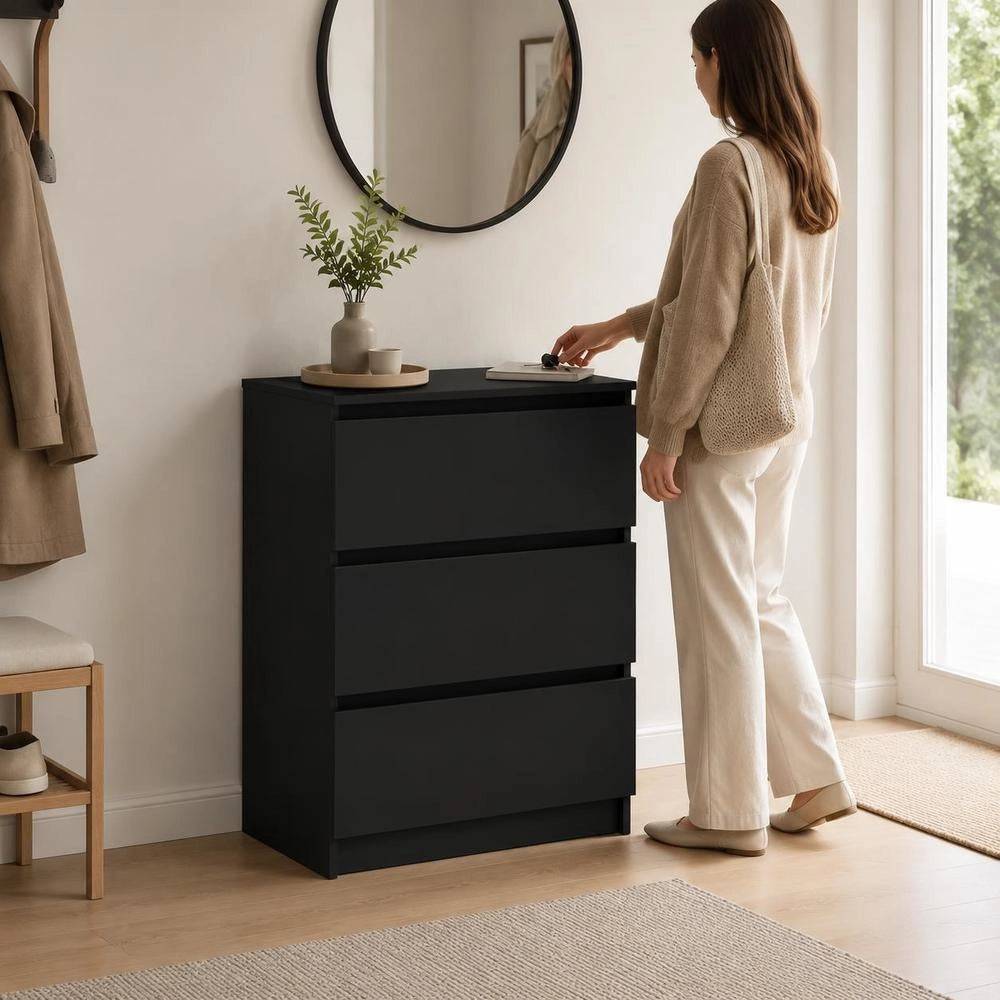 Sideboard Black 60x35x76 Cm Wood-based Material