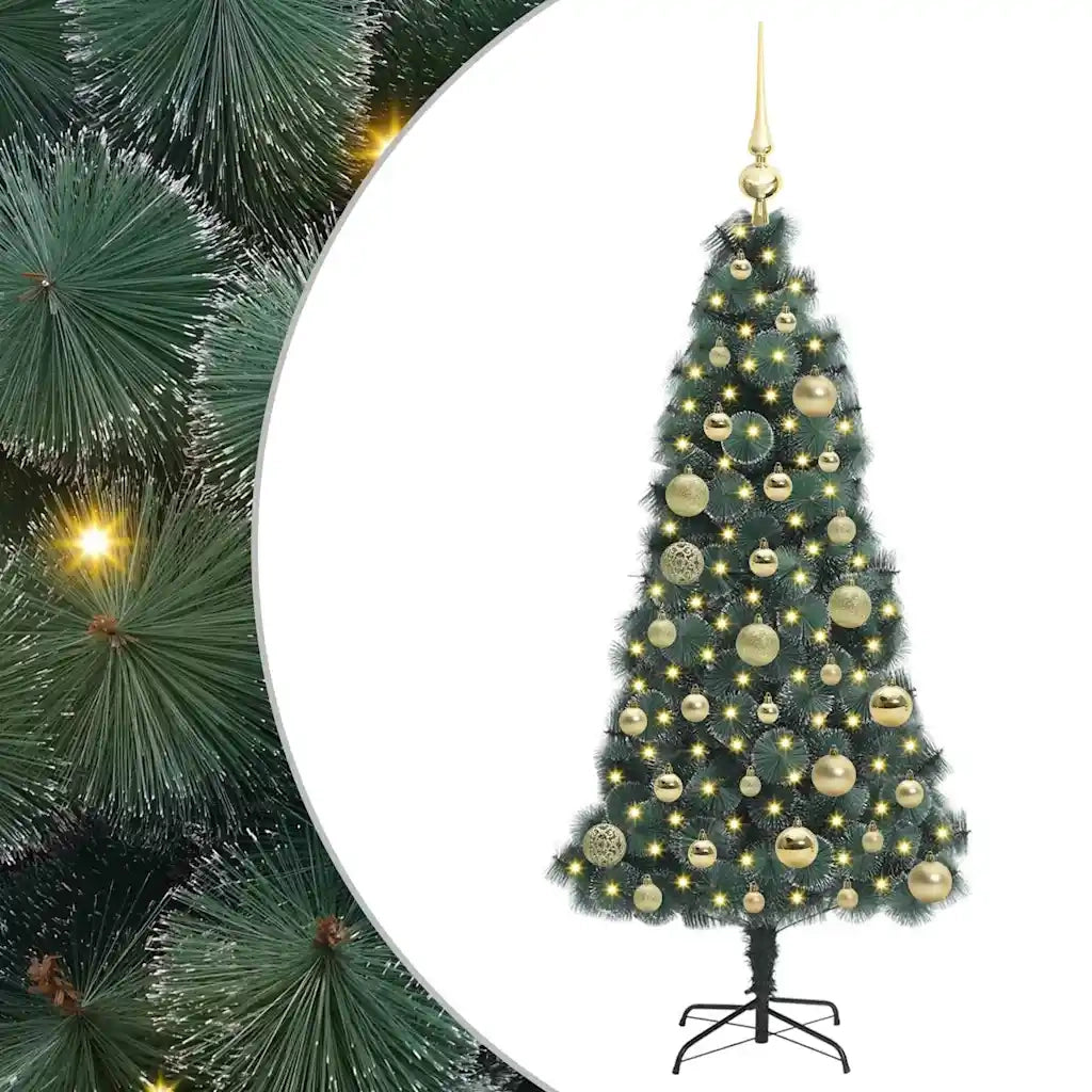 Albero di Natale artificiale preilluminato-Albero Natalizio con set di palline 413598