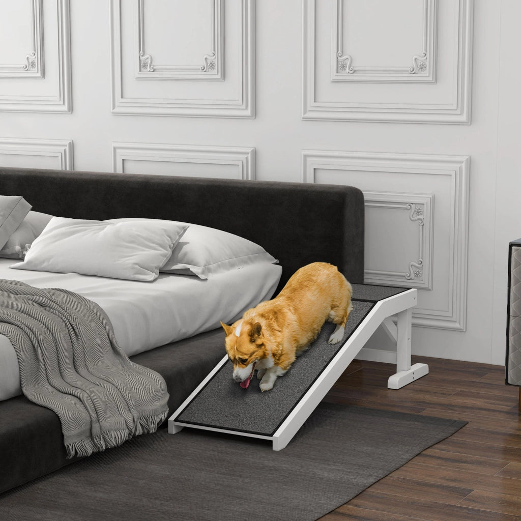 Rampa per animali domestici antiscivolo ¨C Xylo ¨C 125x40x35,5cm legno di pino