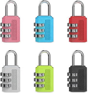 Combinatieslot a 3 cifre con 6 combinazioni ricaricabili - chiusura per valigie, armadietti, zaini - sicurezza con codice - combinazione ricaricabile