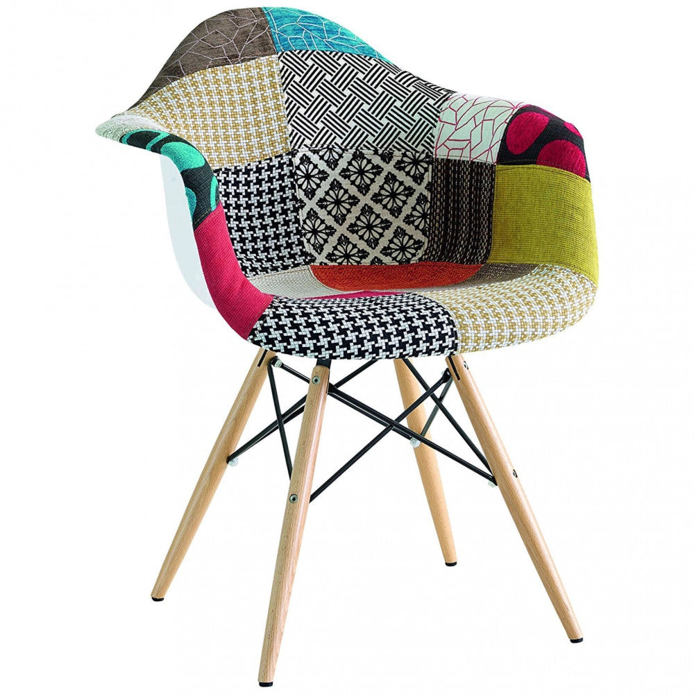 Sedia Moritz 53x47x82 h cm in Legno Patchwork