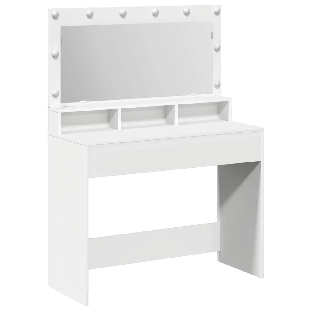 Toeletta | Tavolo da Trucco Bianco 100 x 41 x 135 cm Legno multistrato