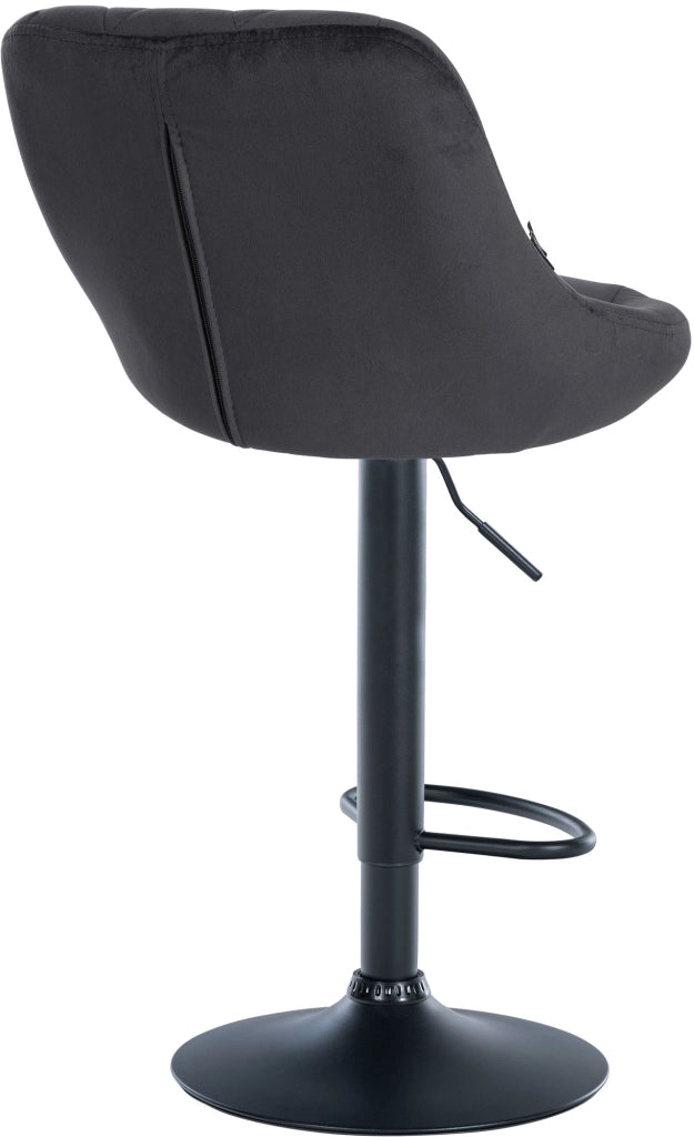 Sgabello da bar Lazio Velvet grigio scuro,nero