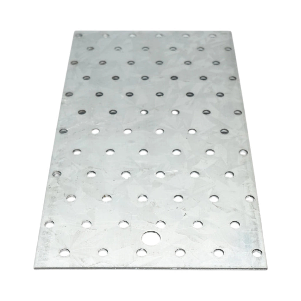 Piastra forata 120x240mm, spessore 2mm, acciaio zincato