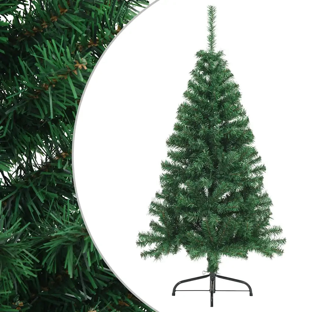 Albero di Natale Artificiale Metà con Supporto Verde 150 cm PVC 321031