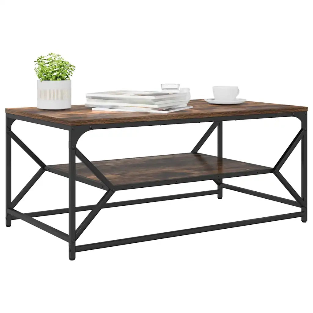 Tavolino da Salotto-Tavolino da soggiorno-Tavolo Rovere fum¨¦ 90 x 50 x 40 cm