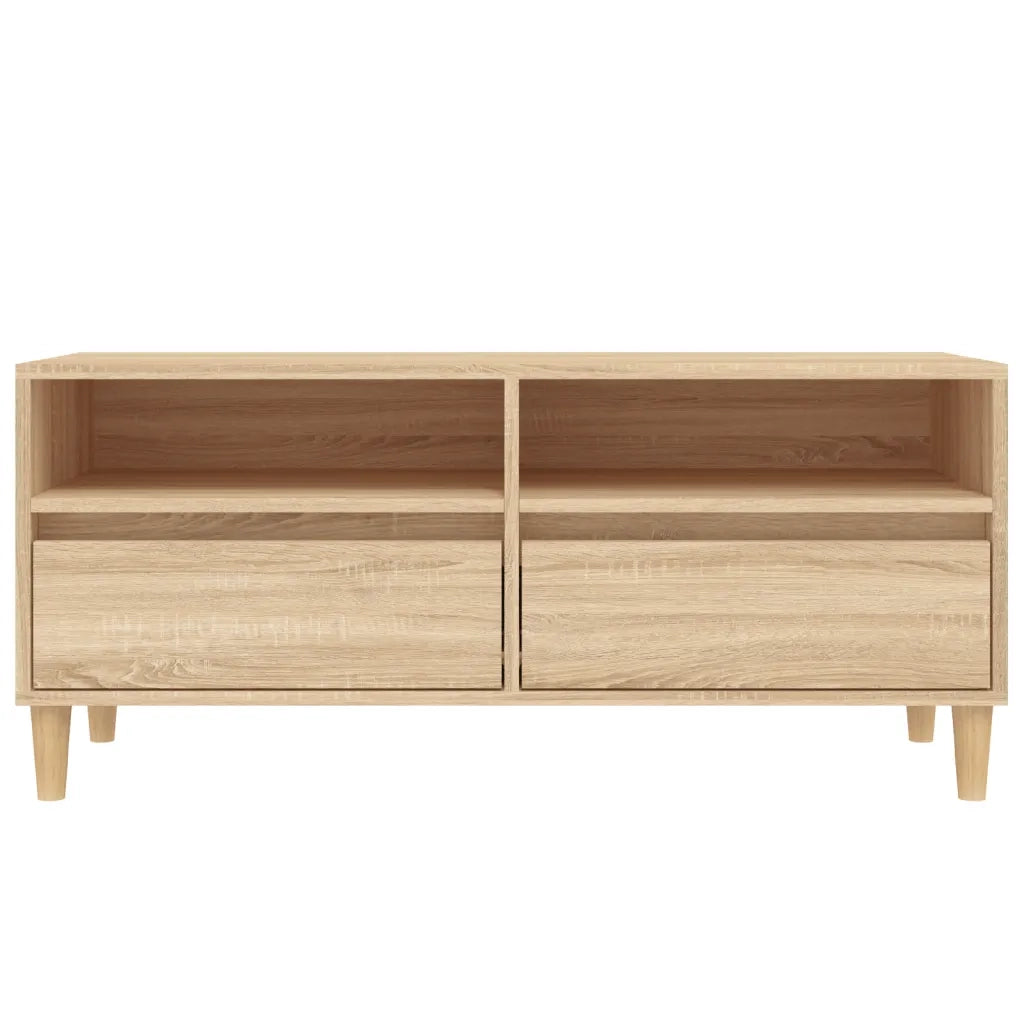 Mobile TV-Credenza per TV Rovere Sonoma 100x34,5x44,5 cm in Legno Multistrato