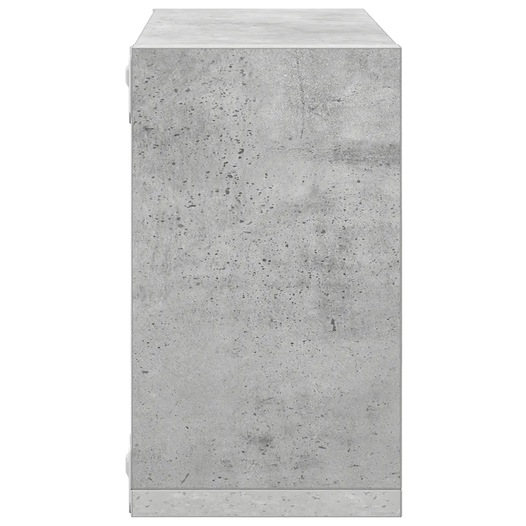 Mensole Parete a Cubo 4 pz Grigio Cemento 26x15x26 cm 807038