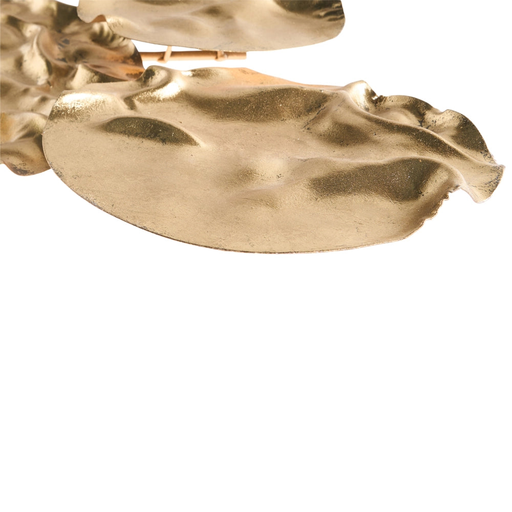 Decorazione da parete in ferro dorato da appendere elemento decorativo verticale e orizzontale stile metallico glamour