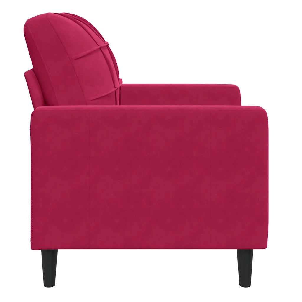 Divano Sedia-Poltrona Rosso Vino 60 cm Velluto 745670