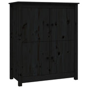 Credenza | Madia | Buffet da pranzo | Armadio da pranzo Nera 83x41,5x100 cm in Legno Massello di Pino