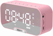 Alarme Digitale con Radio FM e Lusso - 3 Livelli di Brillantezza - Supporto per Smartphone - Portatile - Caricabile - Rosso