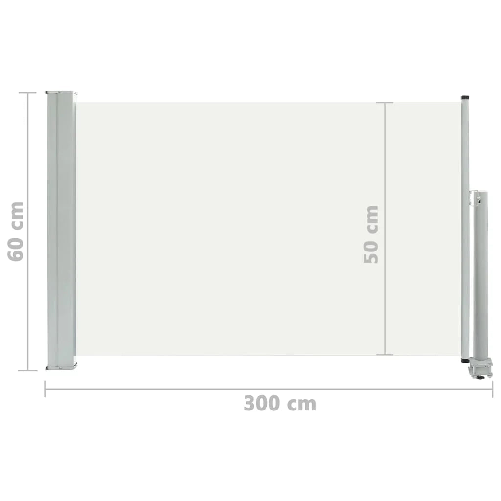 Tenda da sole laterale retrattile 60 x 300 cm crema 02_0007389