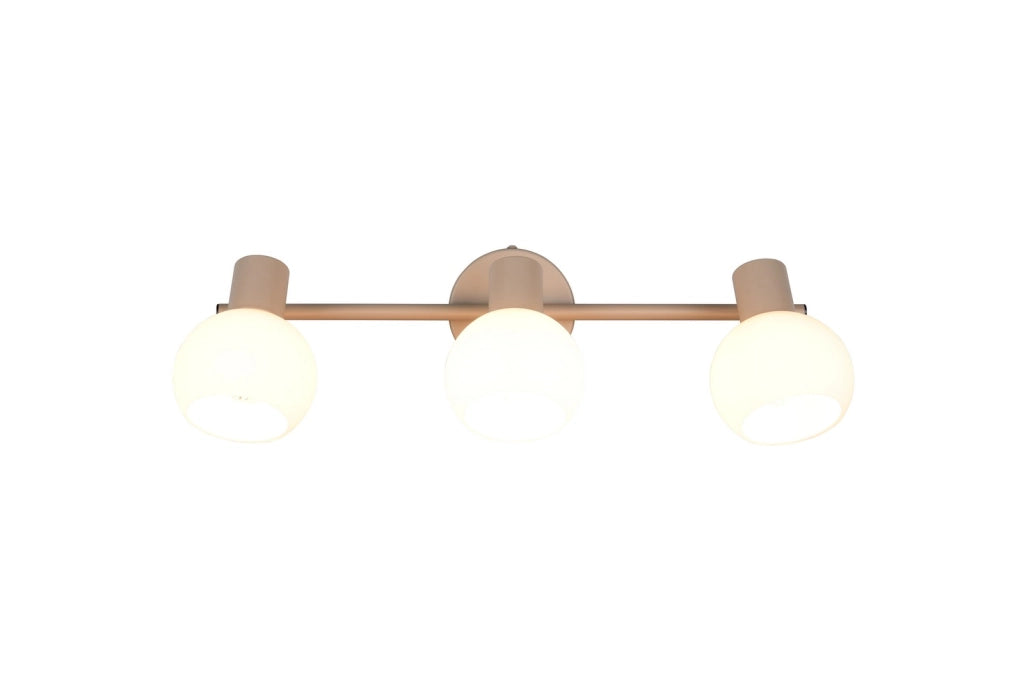 Plafoniera da soffitto 3 luci beige metallo BOBA RL
