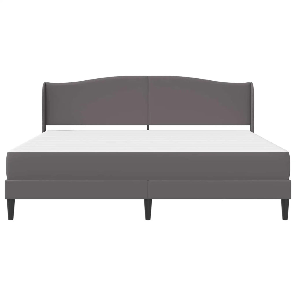 Struttura del letto con testiera Grigio 200 x 200 cm Similpelle