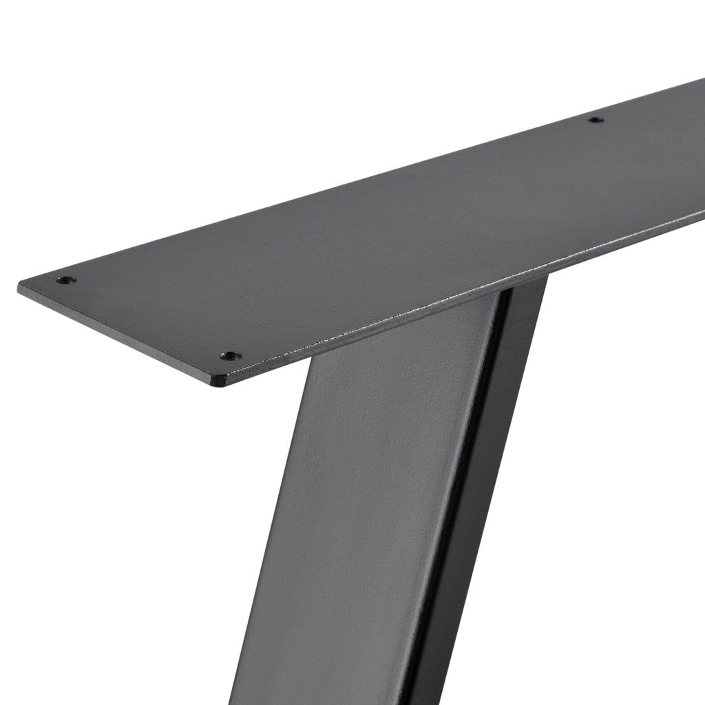 Set di 2 Gambe in Acciaio per Mobili Fai da Te - Altezza 72 cm - Linea A incl. Feltrini - Grigio [en.casa]