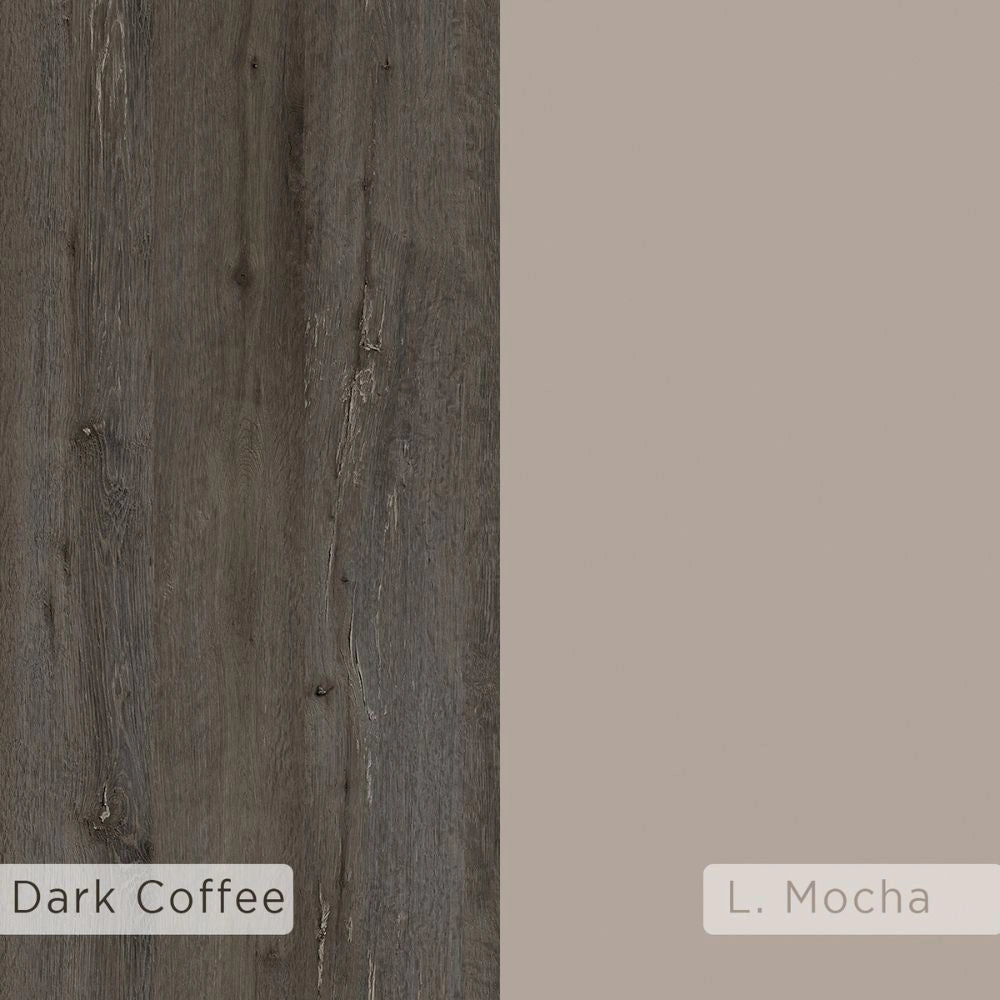 Mobile Ingresso con Scarpiera e Appendiabiti 120x36,5x87,5 cm in MDF Holdon Tortora Dark Coffee