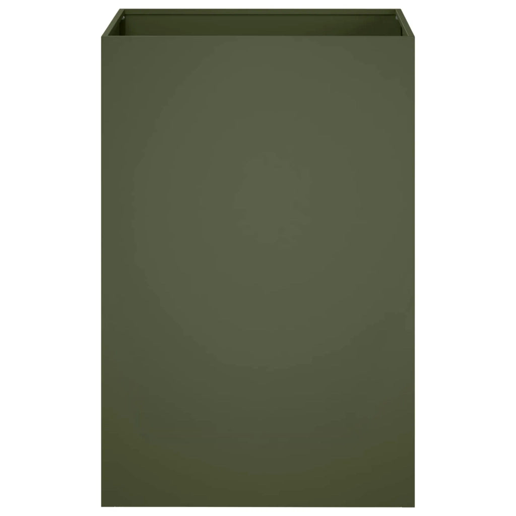 Vaso da giardino 2 pz Verde Oliva 50 x 50 x 75 cm 8005393