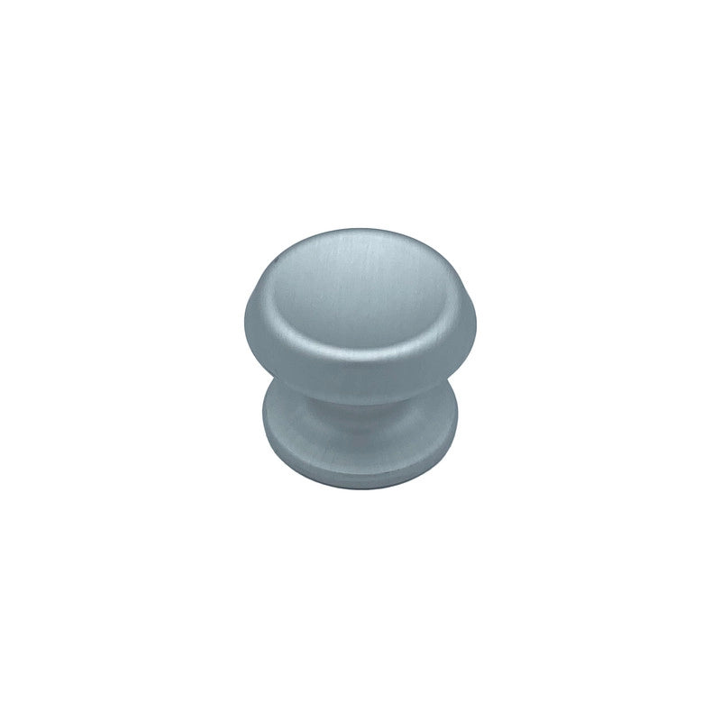 Pomolo fisso per porta SAGUATTI 166/70CB in alluminio argento satinato