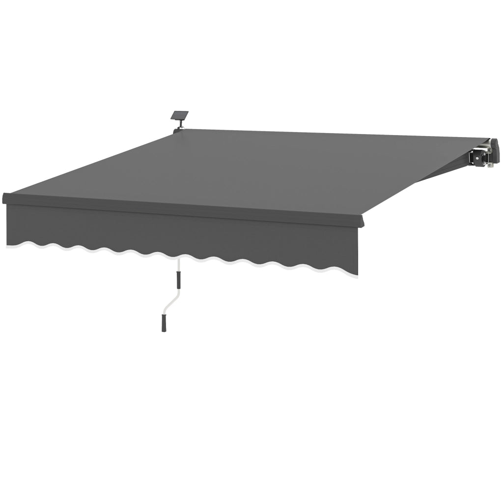 Tendone da sole a braccio con manovella ¨C zephmum ¨C Grigio 300 cm