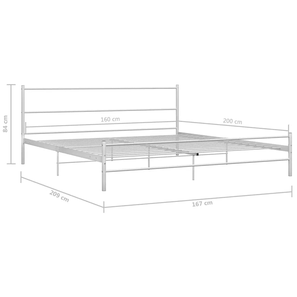 Giroletto-Struttura Letto Bianco in Metallo 160x200 cm 426818