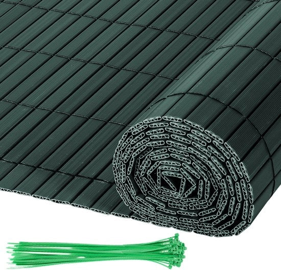 Schermo per giardino in PVC - divisore per balcone e schermo per terrazza e giardino - verde 0,8x3m