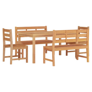 Set da Pranzo per Giardino 5 pz in Legno Massello di Teak cod mxl 35402