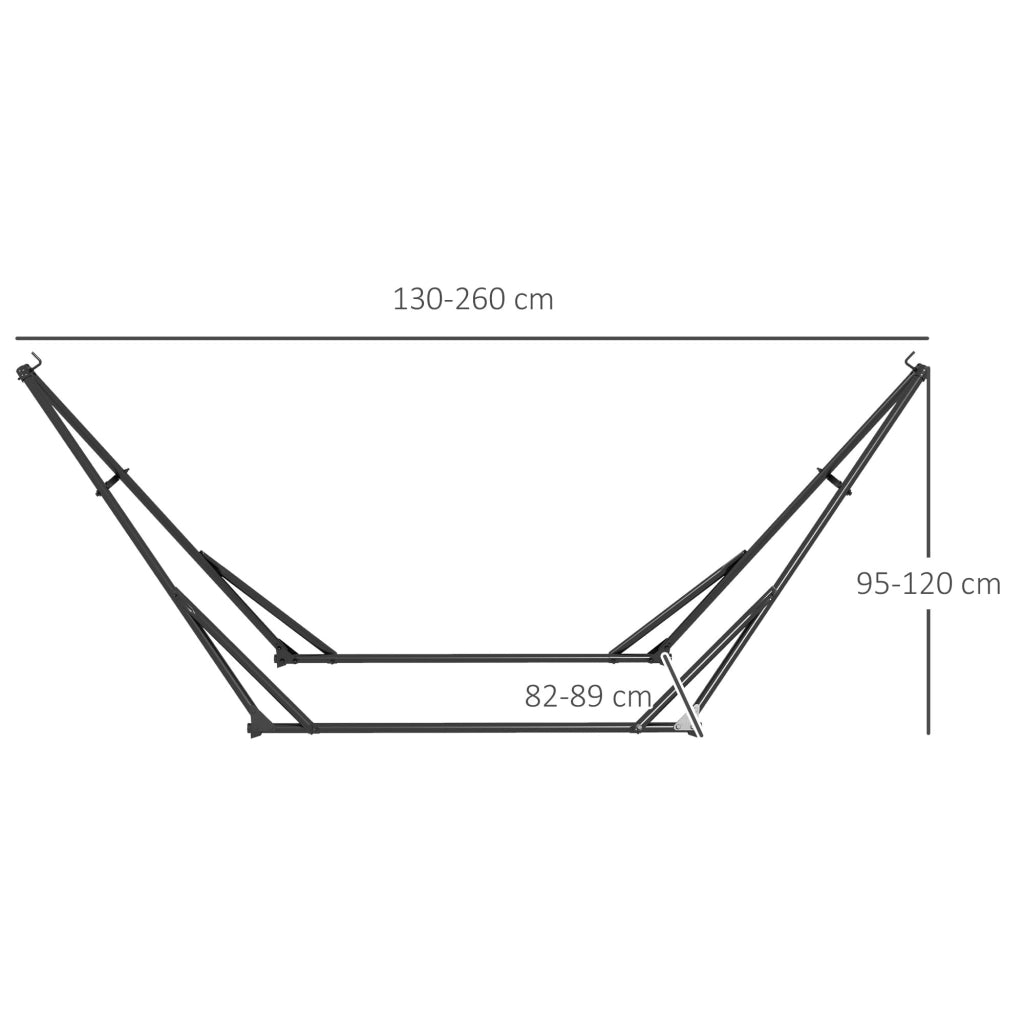 Supporto per Amaca Pieghevole 2 in 1 con Sedia a Dondolo ¨C Zephmum ¨C Struttura in Metallo Nero