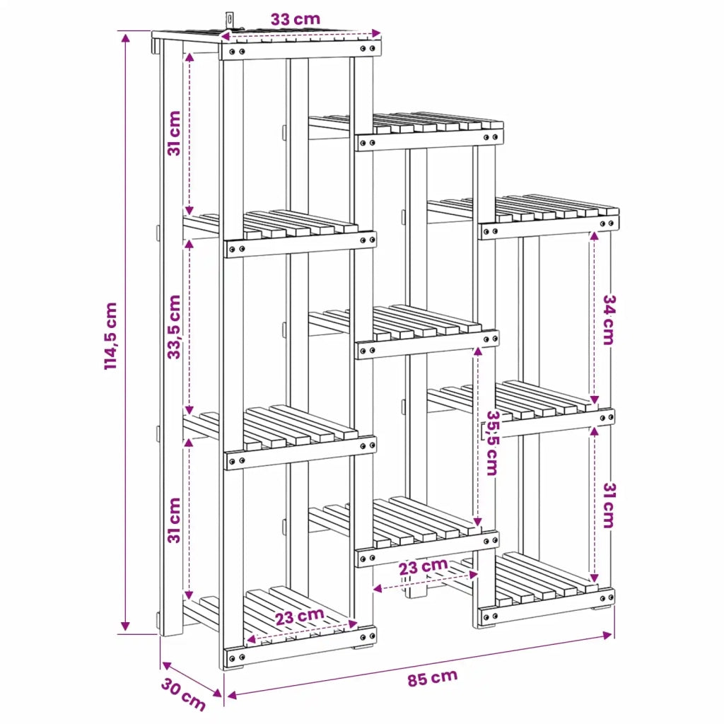 Supporto per piante Naturale 85 x 30 x 114,5 cm 903106