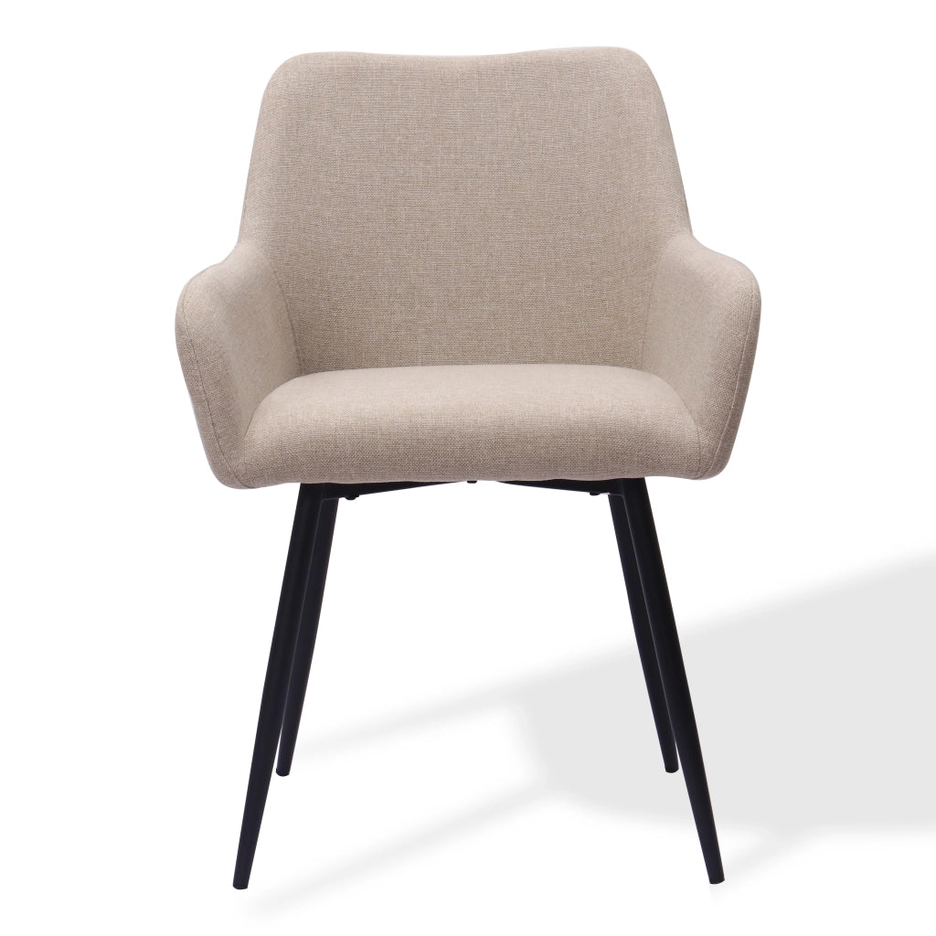 Sedie da Pranzo con Braccioli e Gambe in Metallo ¨C MINIMAL ¨C Set 2 Pezzi, Seduta Larga
