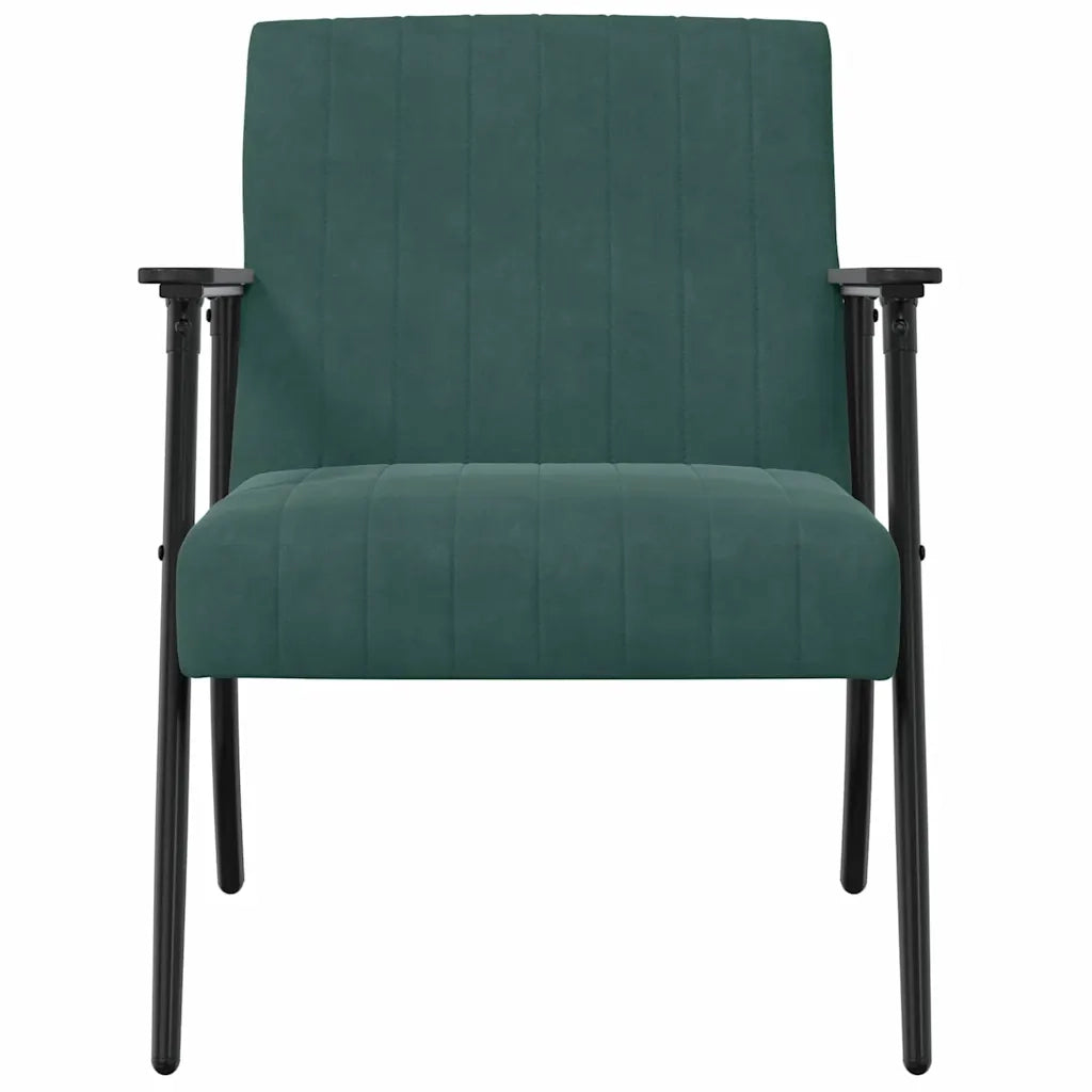 poltrona Verde Scuro 59 x 75 x 78 cm Velluto