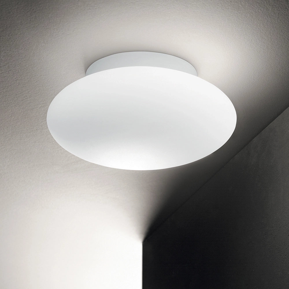 Plafoniera Moderna Bubble Alluminio-Materie Plastiche Bianco 1 Luce E27