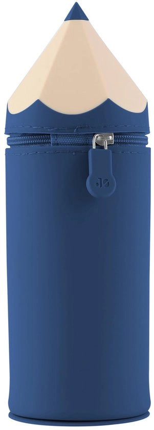 Etui e Penne per la Tavola, 2 in 1, Scalabile, con Adesivo sulla Base, Facile da Pulire, Duraturo, Ideale per Bambini, Donne, Uomini e Adolescenti (Blu Scuro)