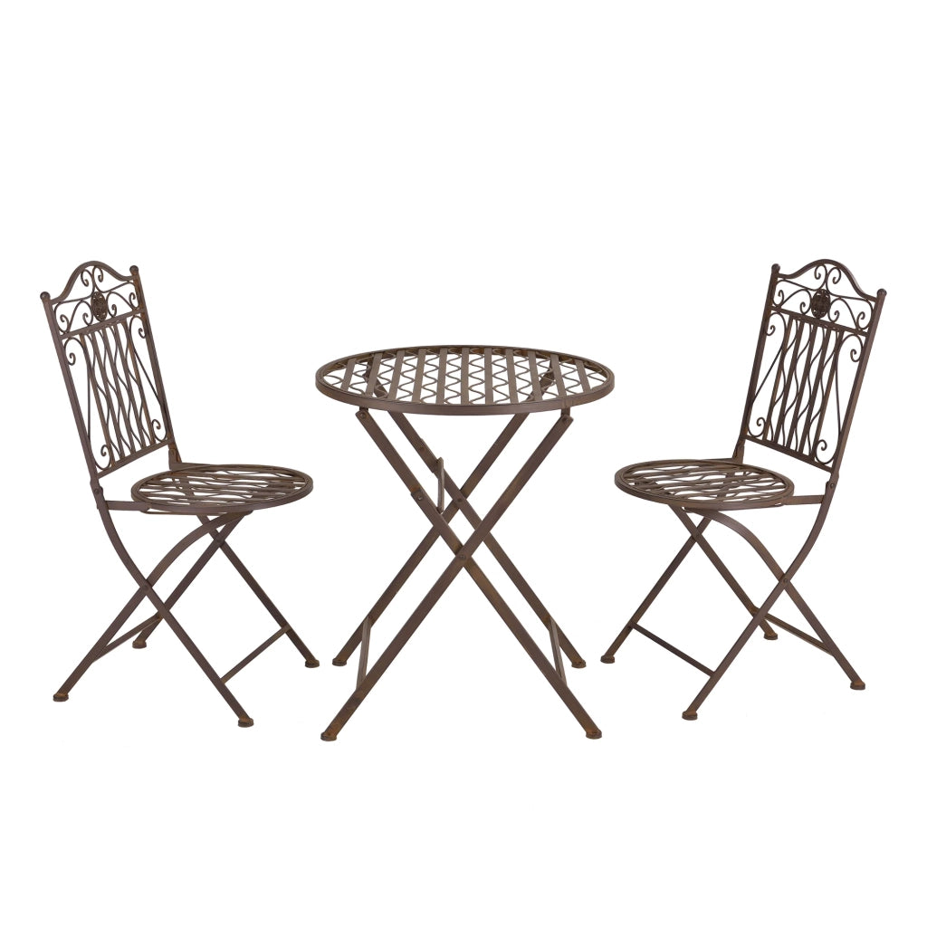 Set bistrot da giardino in metallo bronzo 03_0006935