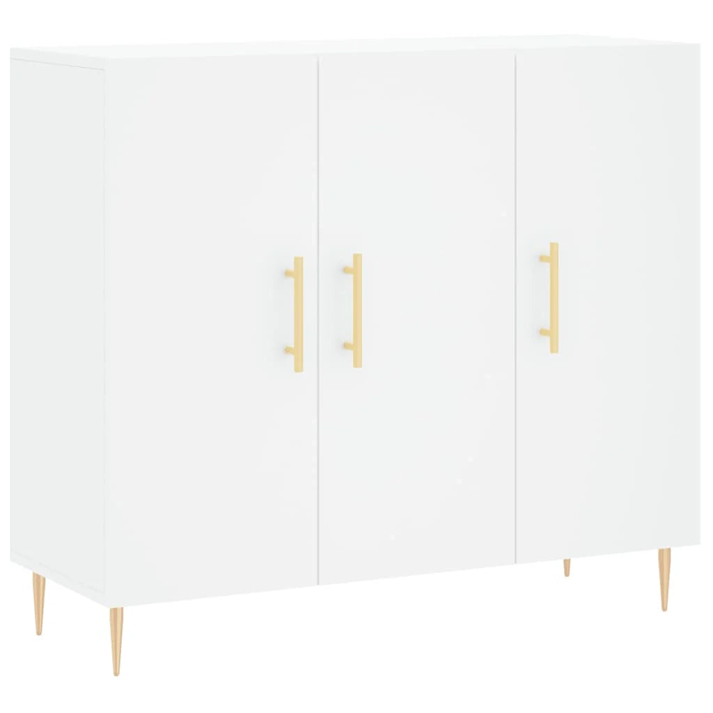 Buffet credenza cassettiera armadio mobile contenitore organizer per cucina soggiorno salotto 90 x 34 x 80 cm legno ingegnerizzato bianco 02_0030532