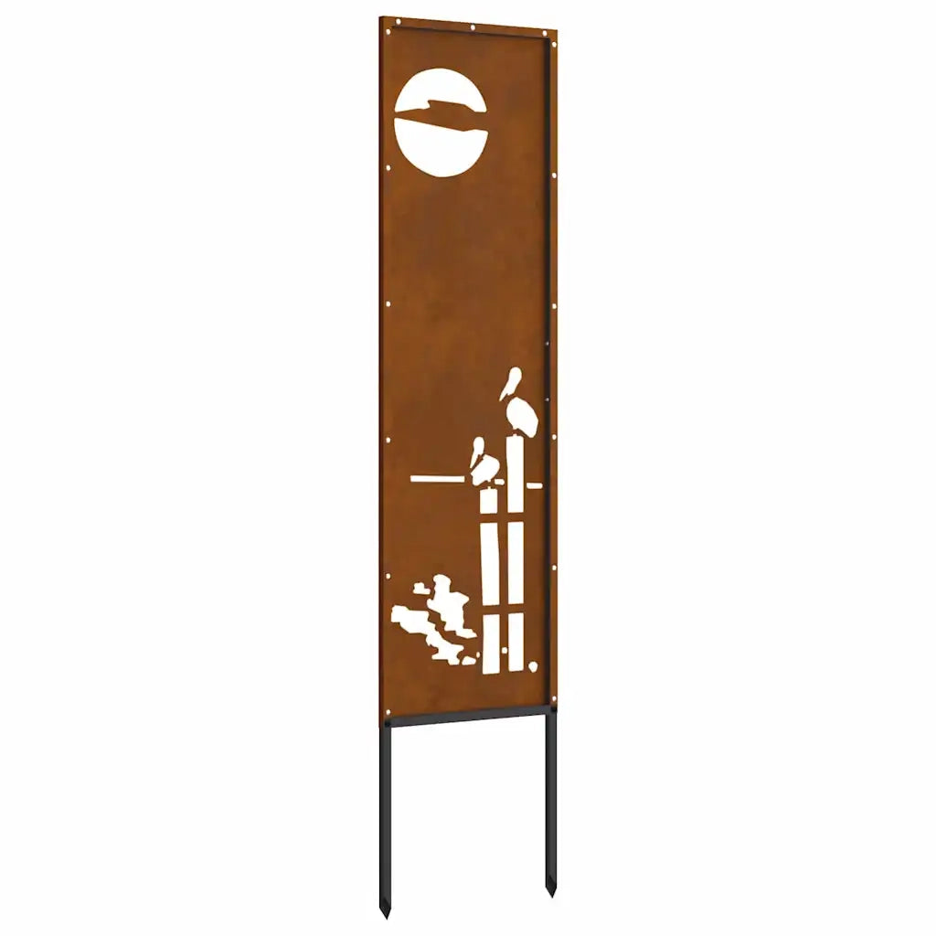 vidaXL Pannello Decorativo da Giardino Altro Ruggine 32 x 140 cm