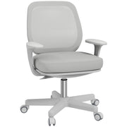 Sedia Poltrona Operativa da Ufficio 55x48x82,5-94,5 cm Tessuto a rete Grigia