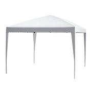 Gazebo Giardino Pieghevole 3x3m ¨C zephmum ¨C Oxford Bianco Acciaio