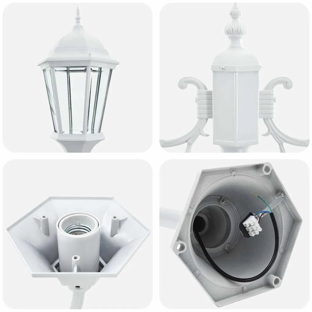 Luce da Giardino Bianco 68 x 20 x 235 cm Alluminio e vetro CFW1200632
