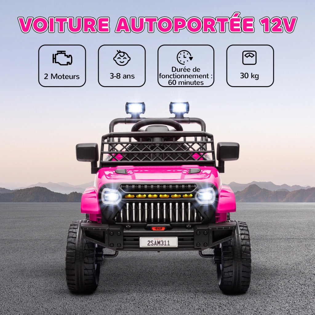 Auto elettrica per bambini telecomando 2.4Ghz 4x4 ¨C zephmum ¨C nero