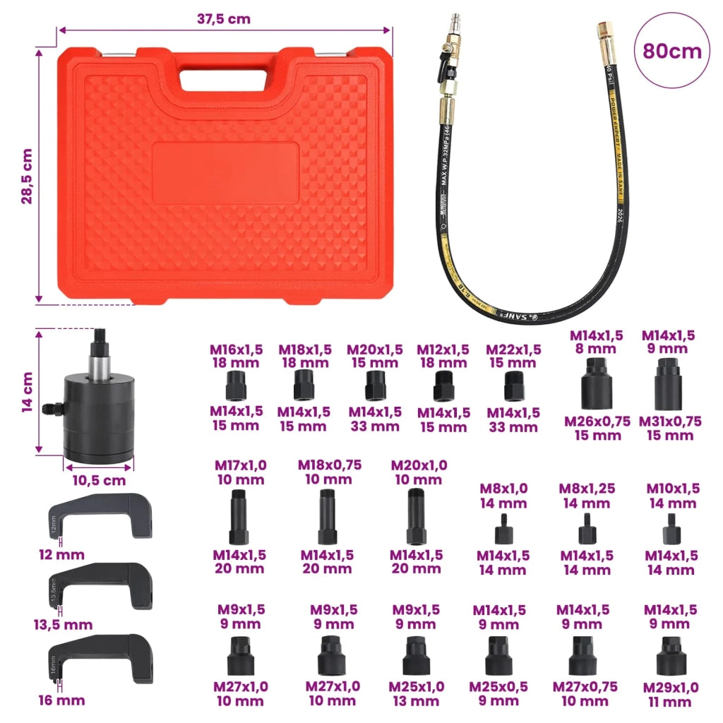 Kit estrattore pneumatico per iniettori per BOSCH, DENSO 24 pz 42050554