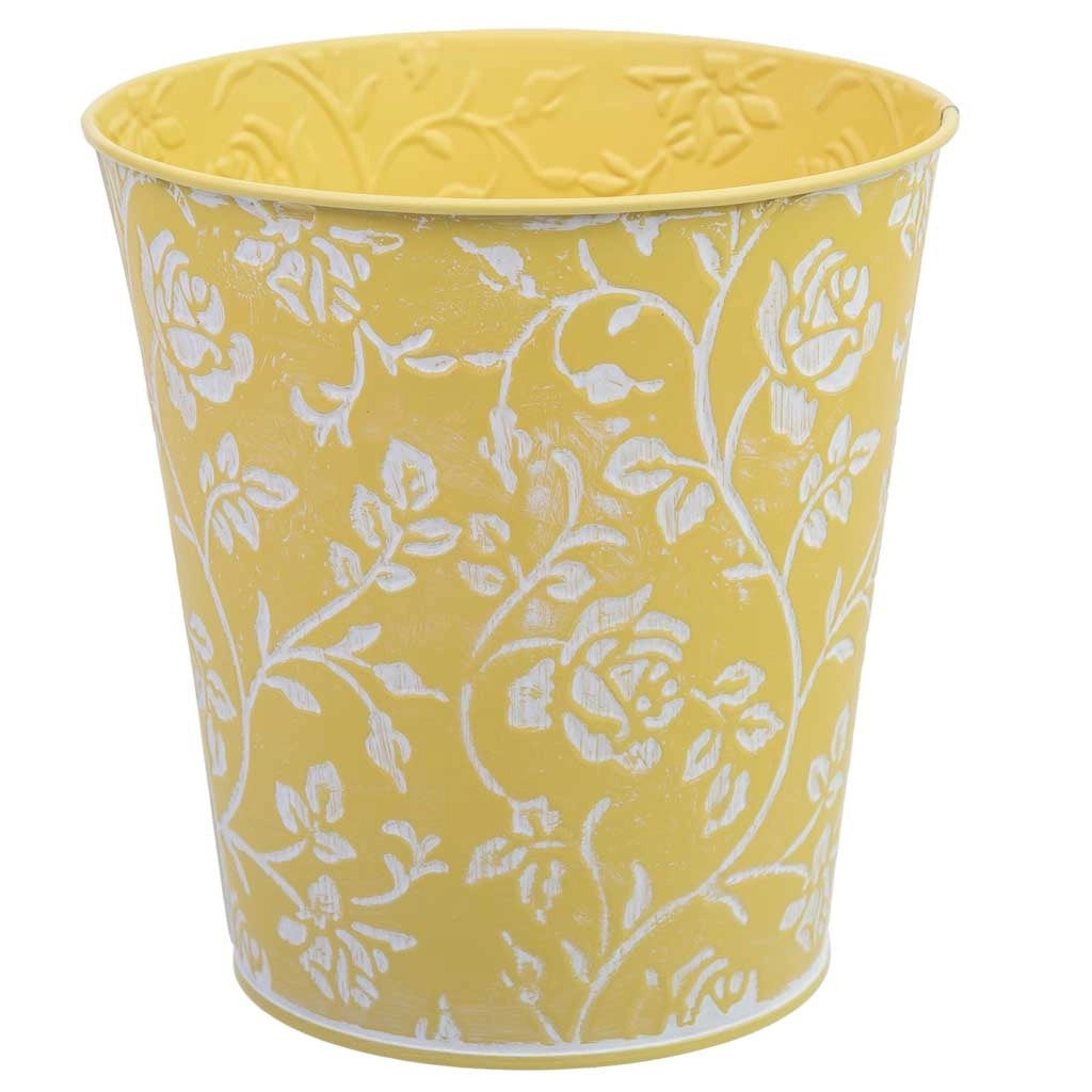 Secchio in metallo giallo D14x14,5h cm B10