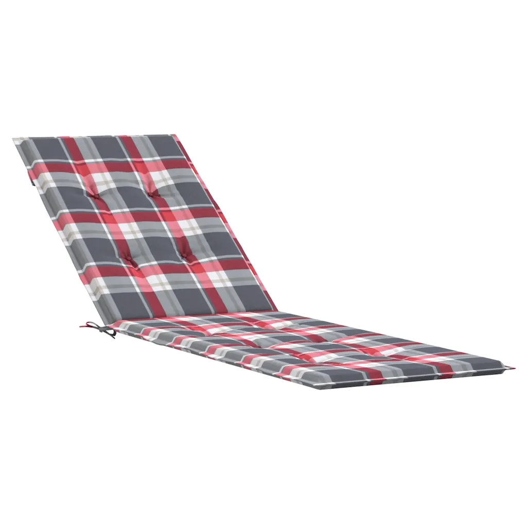 Cuscino per Sdraio Rosso a Quadri (75+105)x50x4 cm 314186