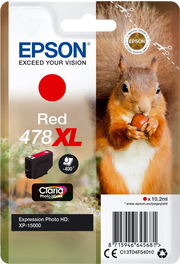Epson Squirrel Singlepack Red 478XL Claria Photo HD Ink
